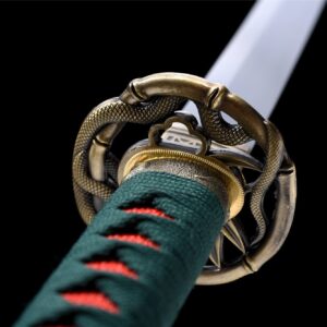 Gold And Blue Flowers Katana