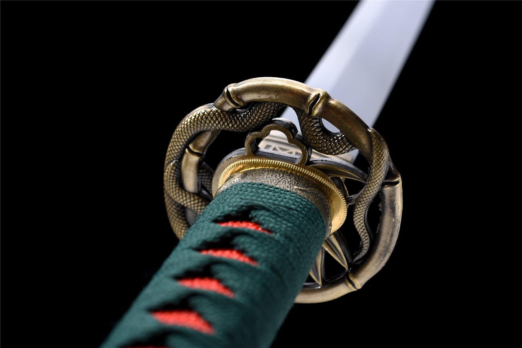 Gold And Blue Flowers Katana