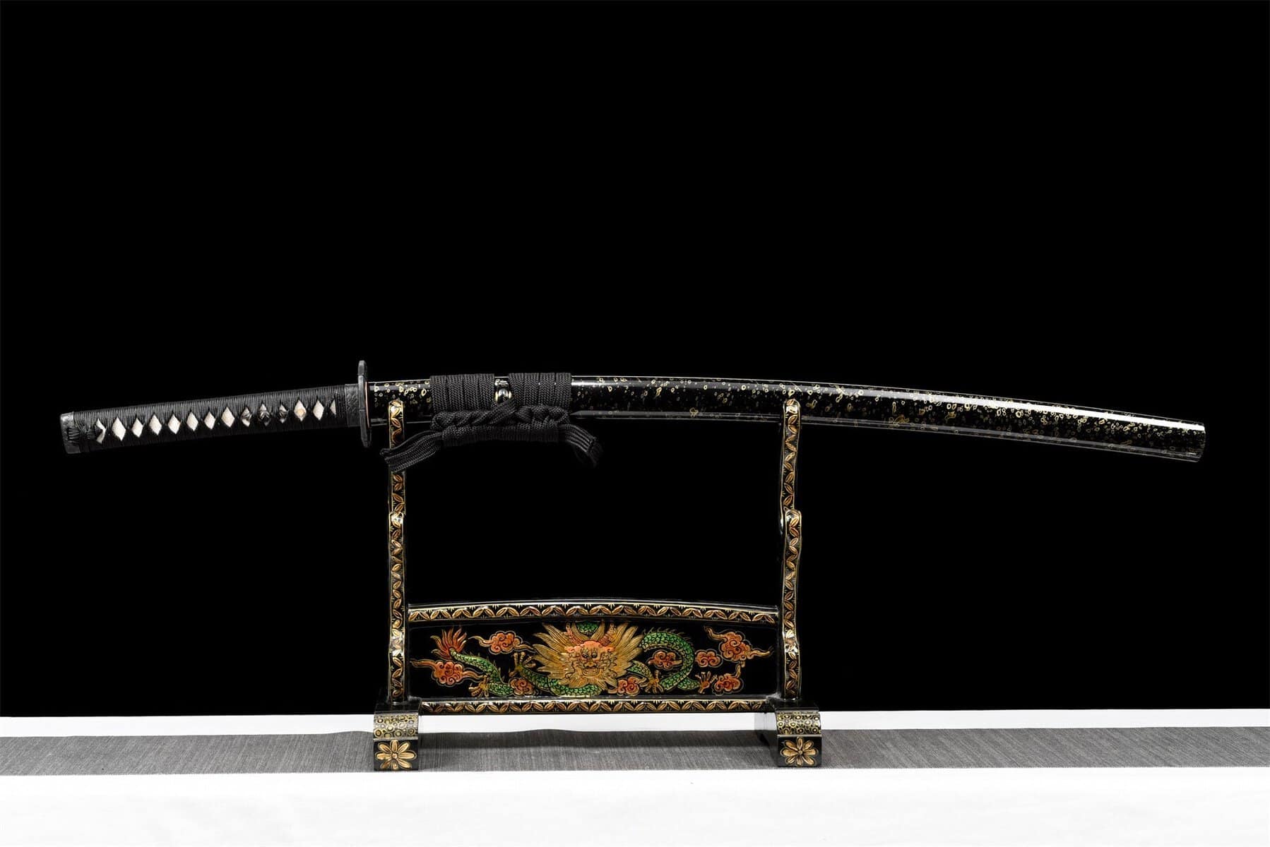 Black Golden Drop Katana