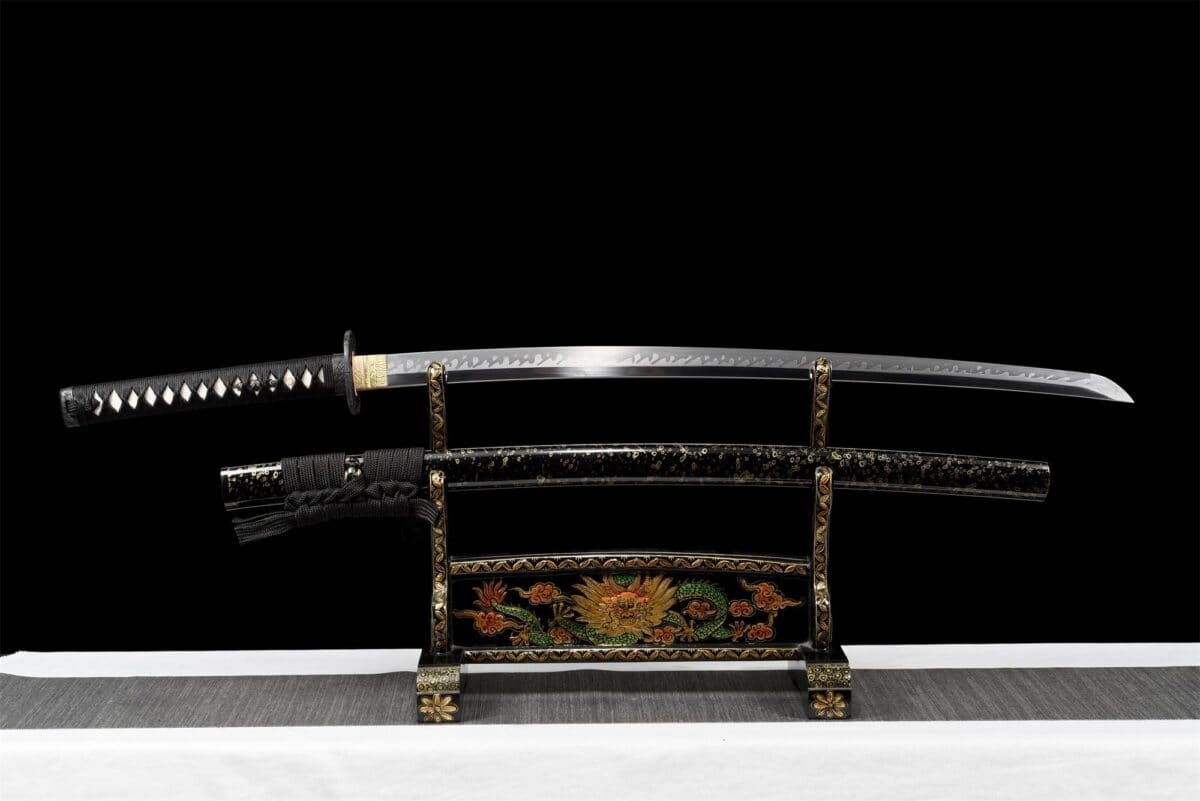 Black Golden Drop Katana