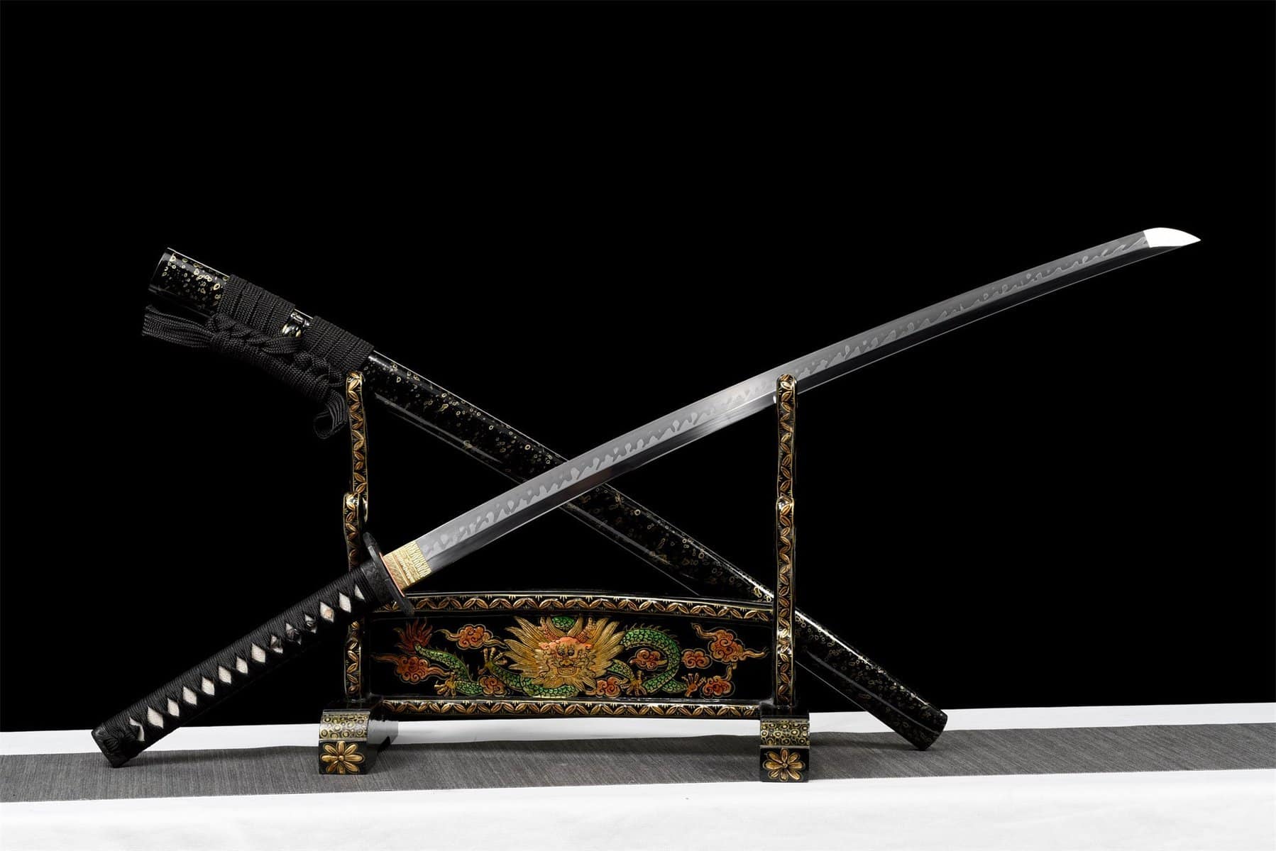 Black Golden Drop Katana