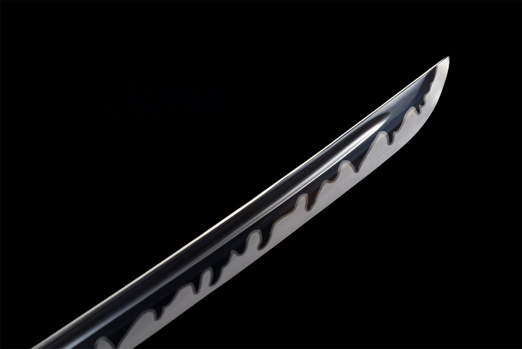 Grey Katana Black Flames Blade