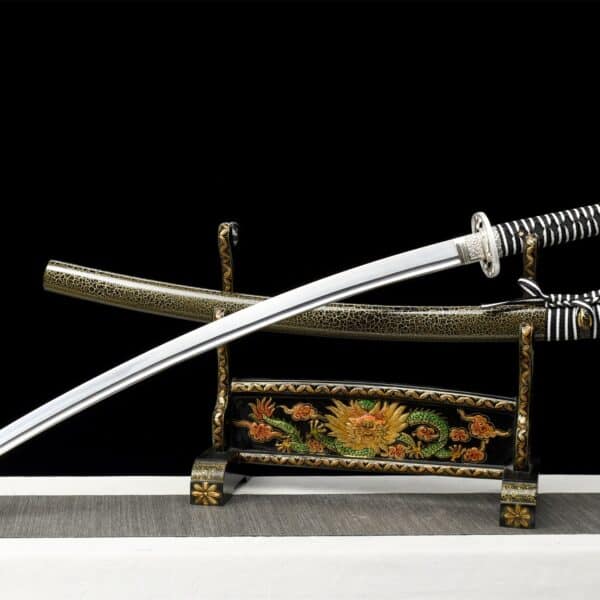 Dragon Skin Black And Yellow Japanese Tachi