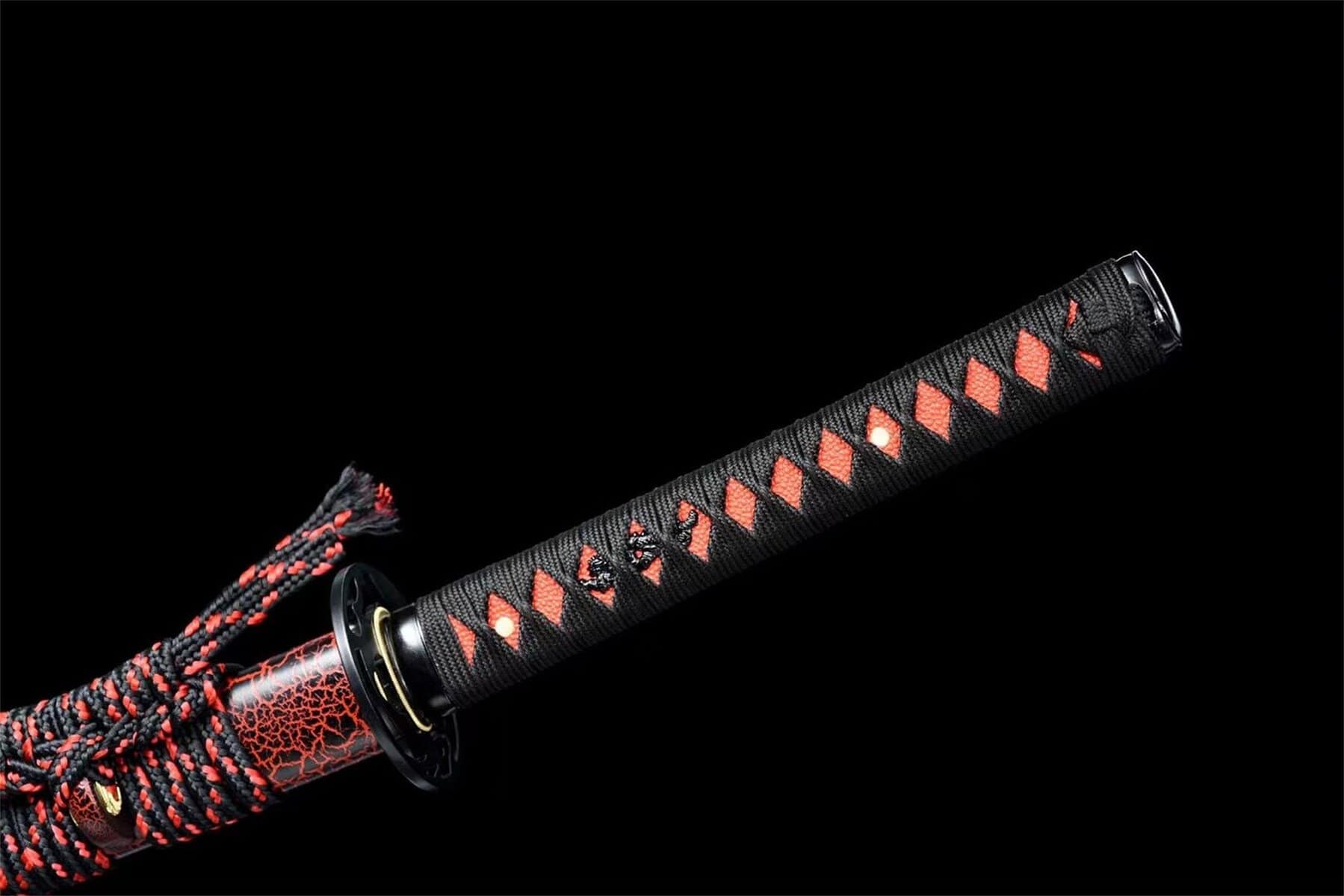 Black And Red Katana Sword