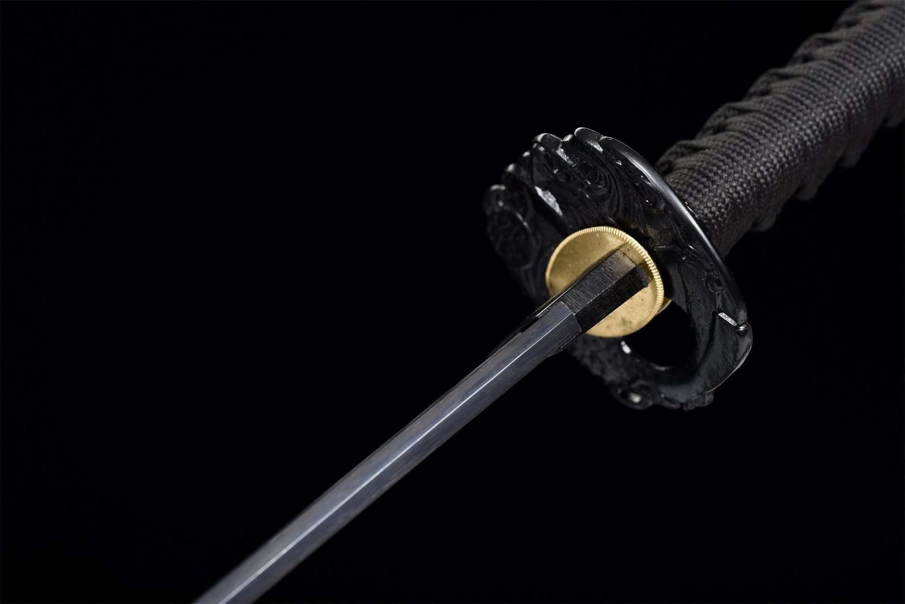 Grey Katana Black Flames Blade