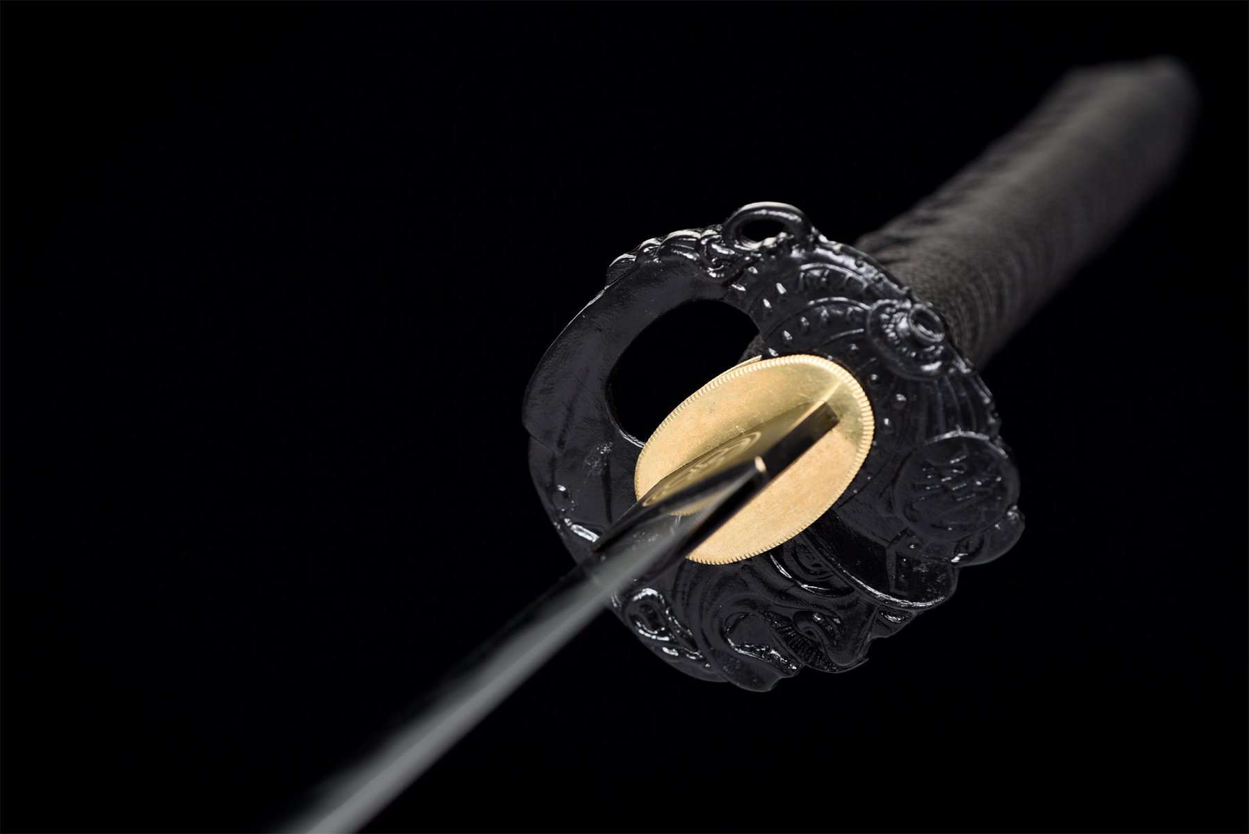 Grey Katana Black Flames Blade