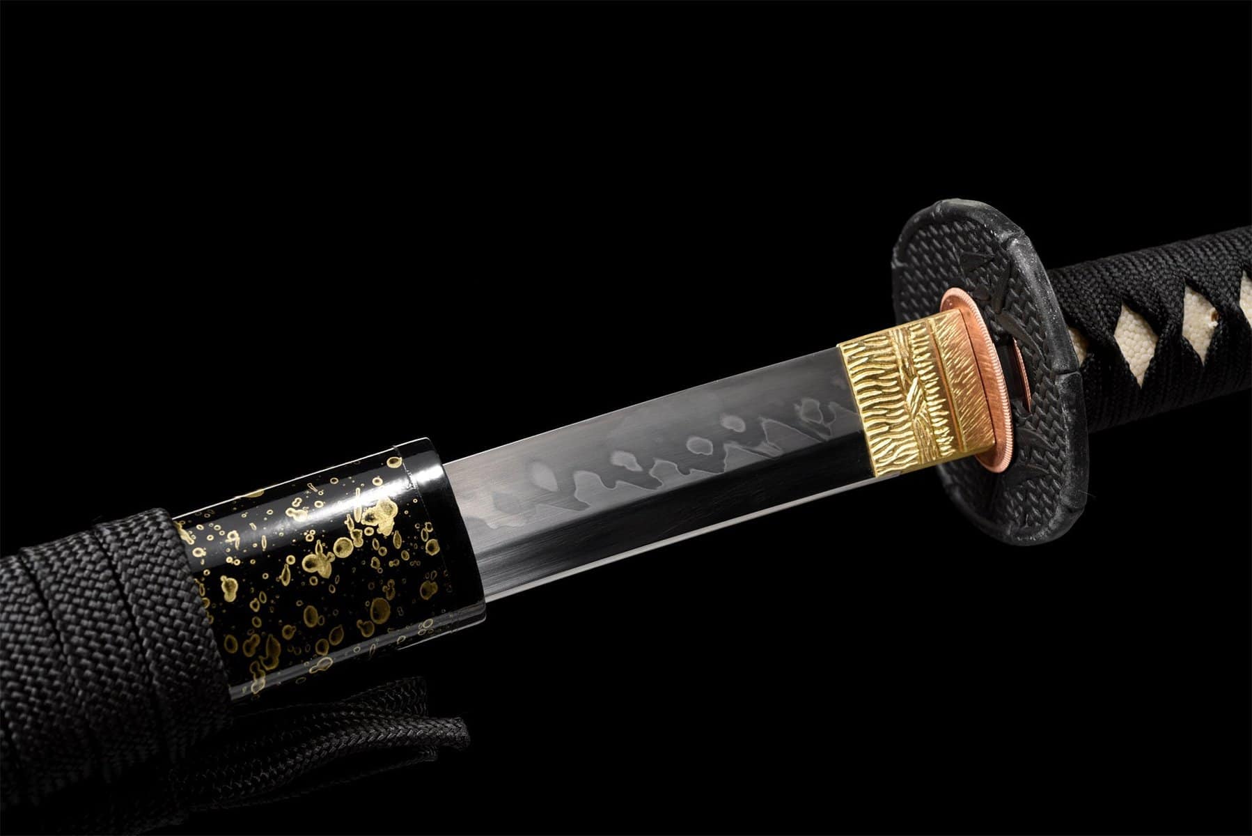 Black Golden Drop Katana